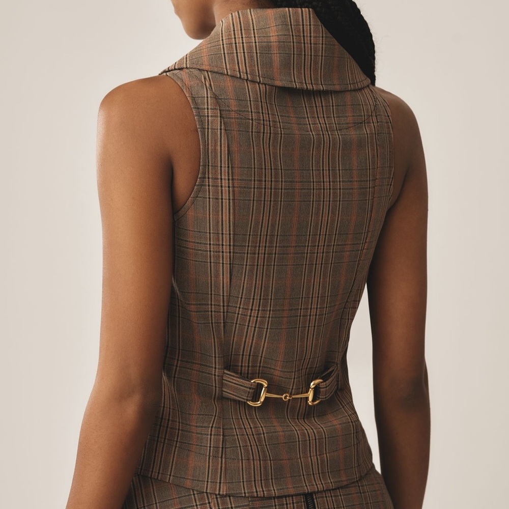 Anthropologie Maeve Plaid Collared Blazer NWT L - Picture 2 of 4